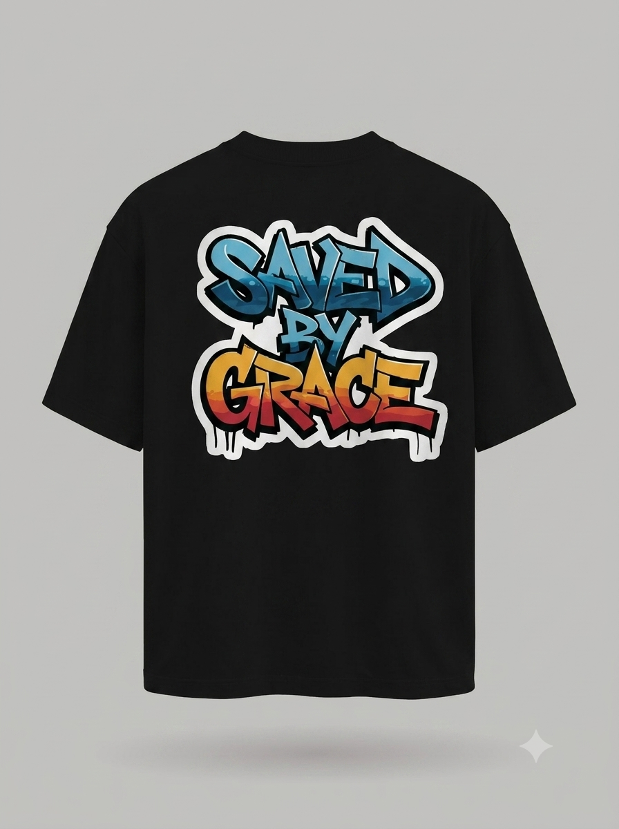 Saved By Grace – Oversized Tee
