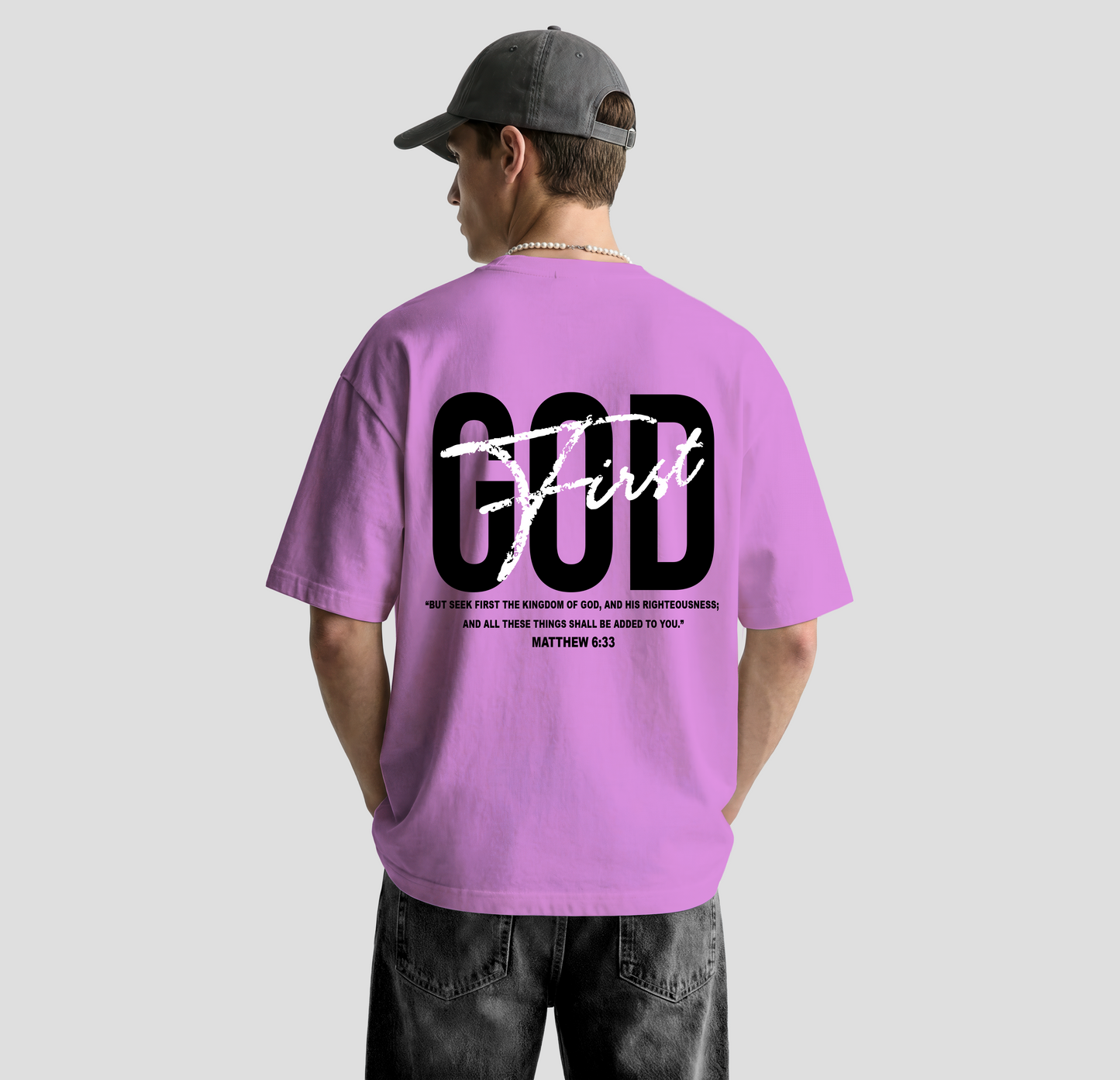 GOD FIRST Oversized Tee
