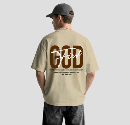 GOD FIRST Oversized Tee
