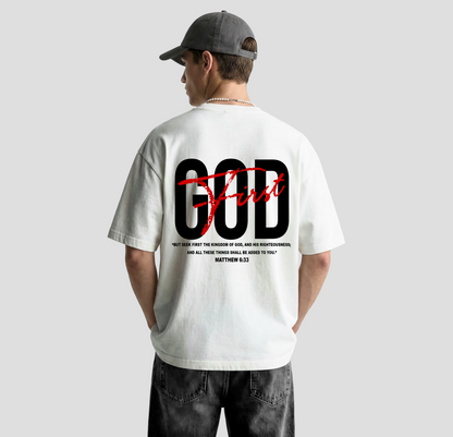 GOD FIRST Oversized Tee