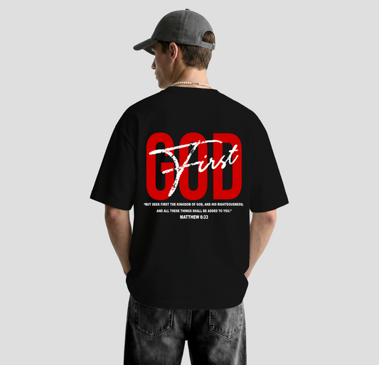 GOD FIRST Oversized Tee