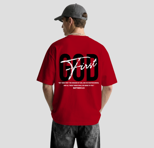 GOD FIRST Oversized Tee