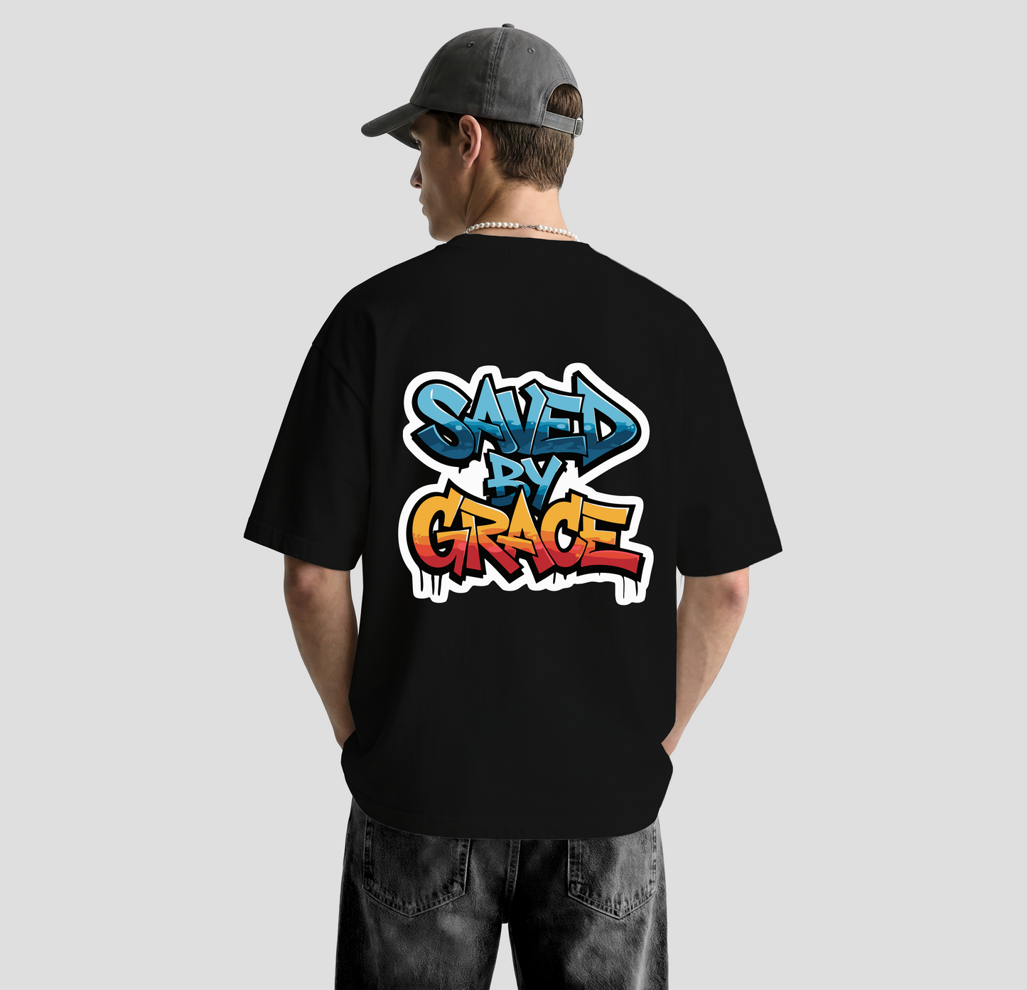 Saved By Grace – Oversized Tee