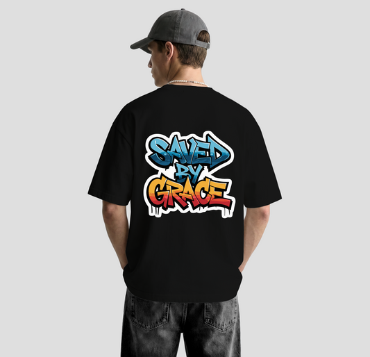 Saved By Grace – Oversized Tee