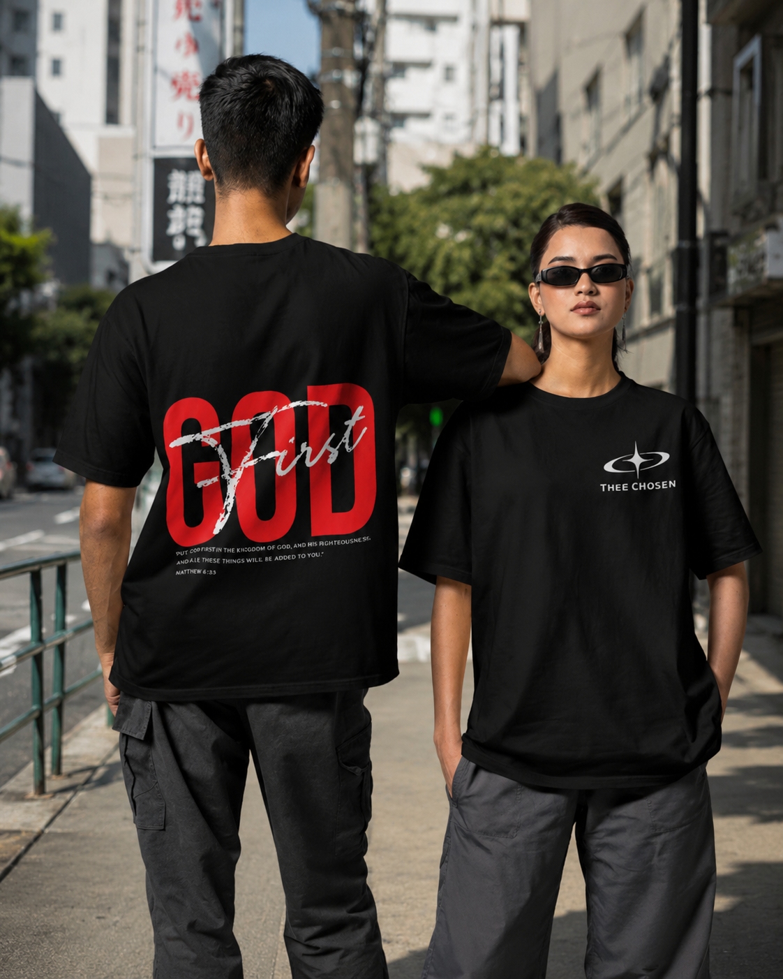 GOD FIRST Oversized Tee