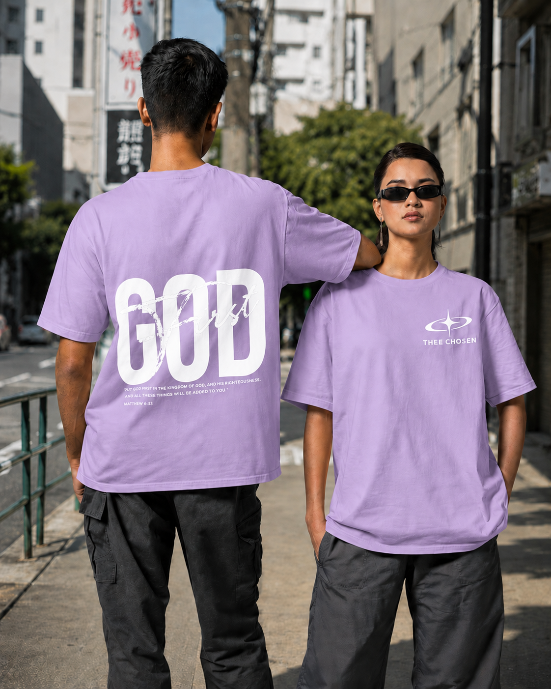 GOD FIRST Oversized Tee