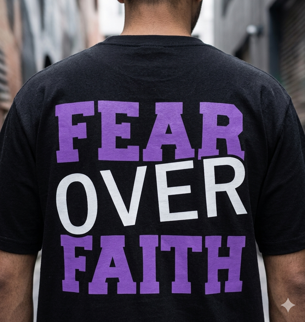Fear Over Faith – Oversized Tee