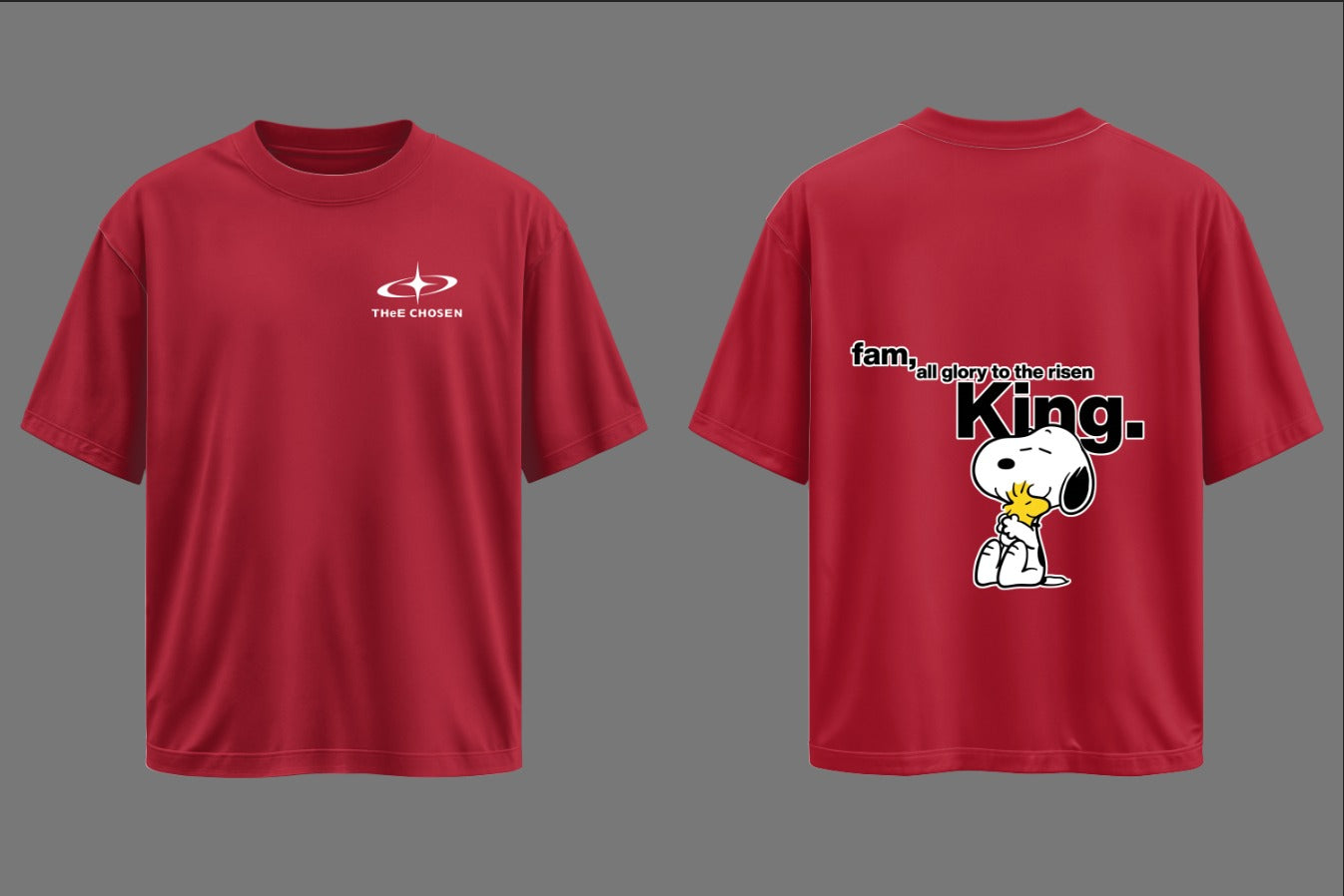 Fam, all glory to the risen KING - Oversized Tee